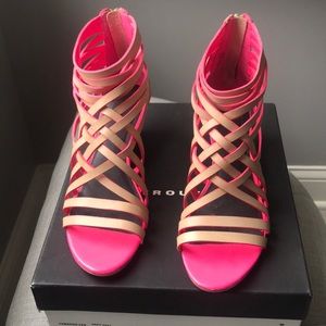 Trouve Strappy Wedge Shoe